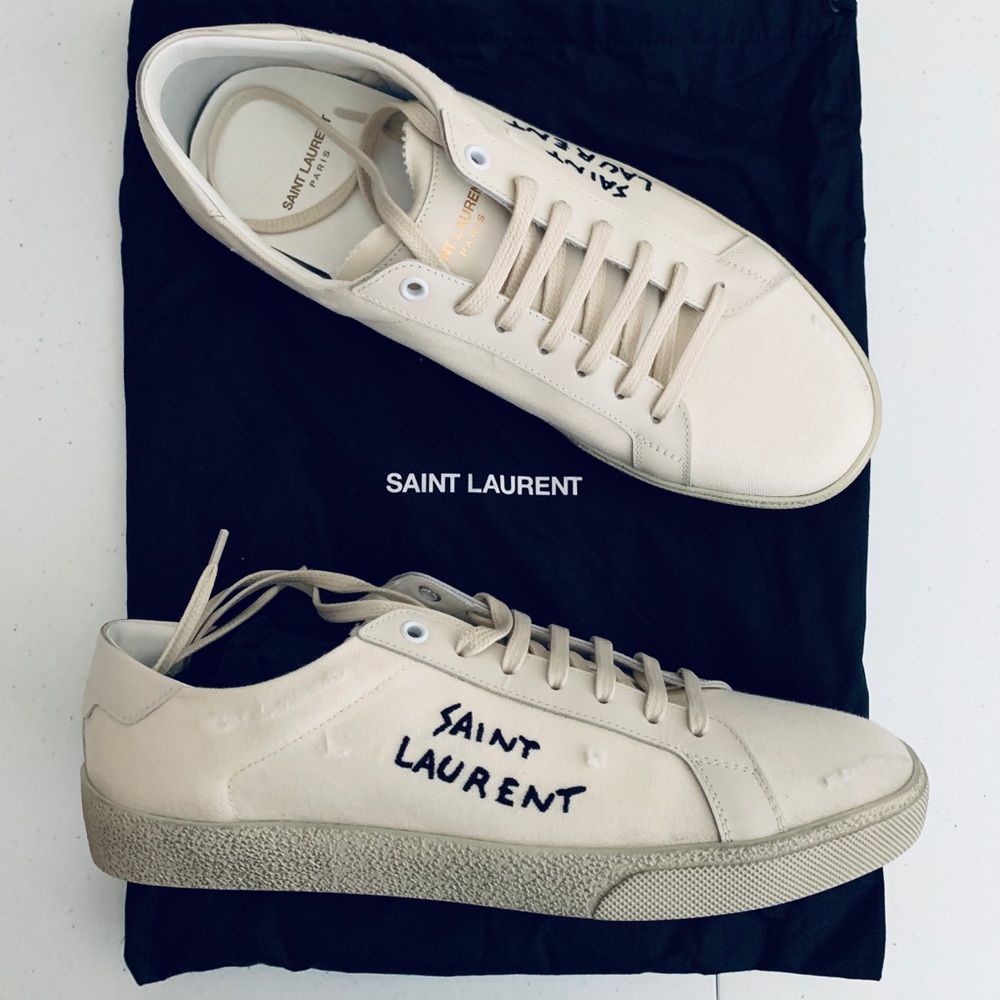 ❌SOLD❌Saint Laurent canvas low sneakers 🔥🔥